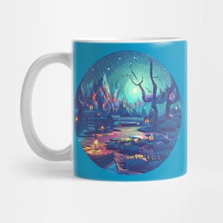 Magic Lantern Lighting Lake Water Pond Reflection Watercolor Mug